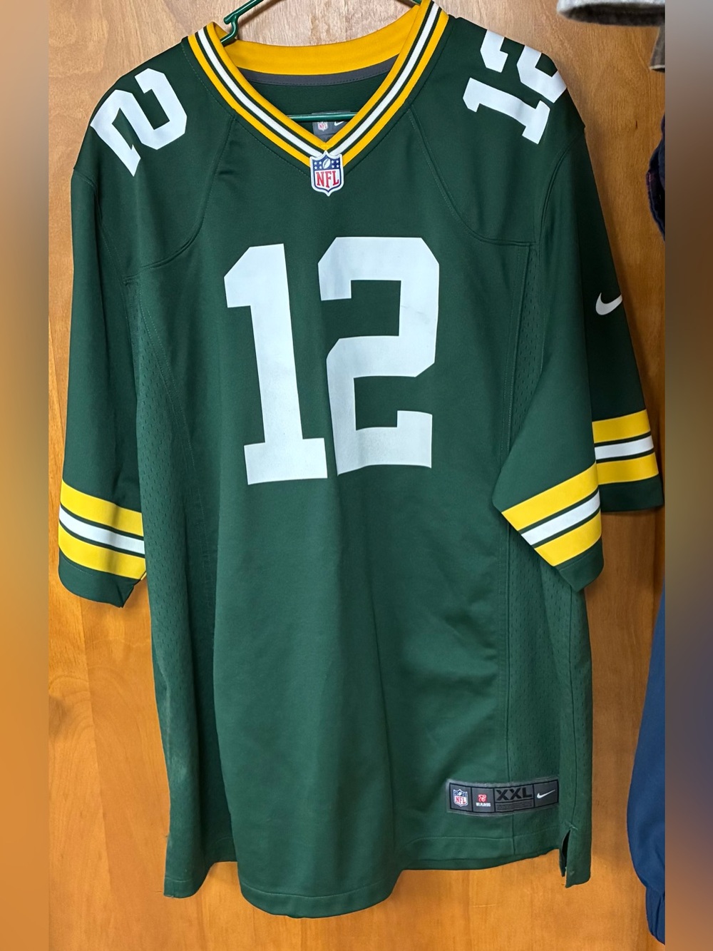 NIKE NFL GREEN BAY PACKERS MVP AARON RODGERS #12 ON FIELD JERSEY XXL